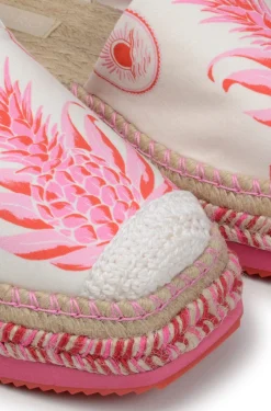 FARM Rio Pink Fruit Juice Espadrille Platform Sandal