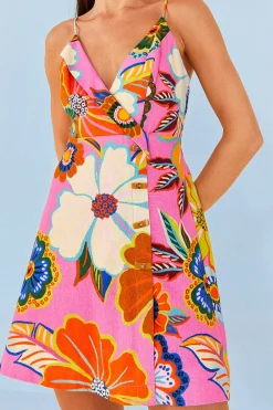 FARM Rio Pink Full Garden Mini Dress Online