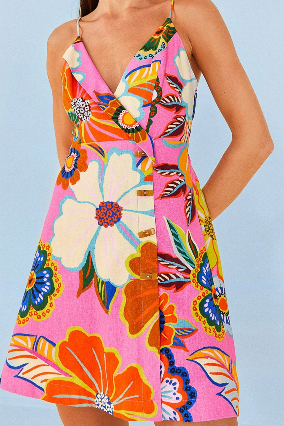 FARM Rio Pink Full Garden Mini Dress Online