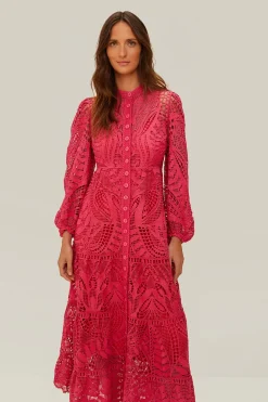 FARM Rio Pink Guipire Maxi Dress Best