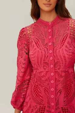 FARM Rio Pink Guipire Maxi Dress Best