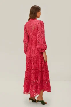 FARM Rio Pink Guipire Maxi Dress Best