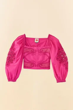 FARM Rio Pink Lace Blouse Online