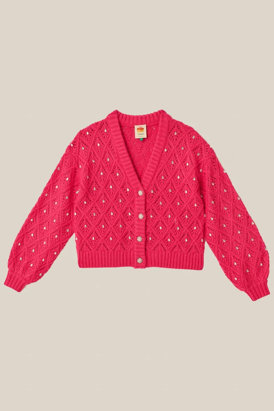 FARM Rio Pink Lace Knit Sweater Sale