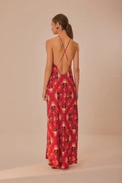 FARM Rio Pink Luize Sleeveless Maxi Dress Best