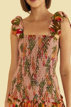 FARM Rio Pink Mango Trees Midi Dress Online