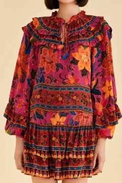 FARM Rio Pink Tropical Tapestry Mini Skirt Best