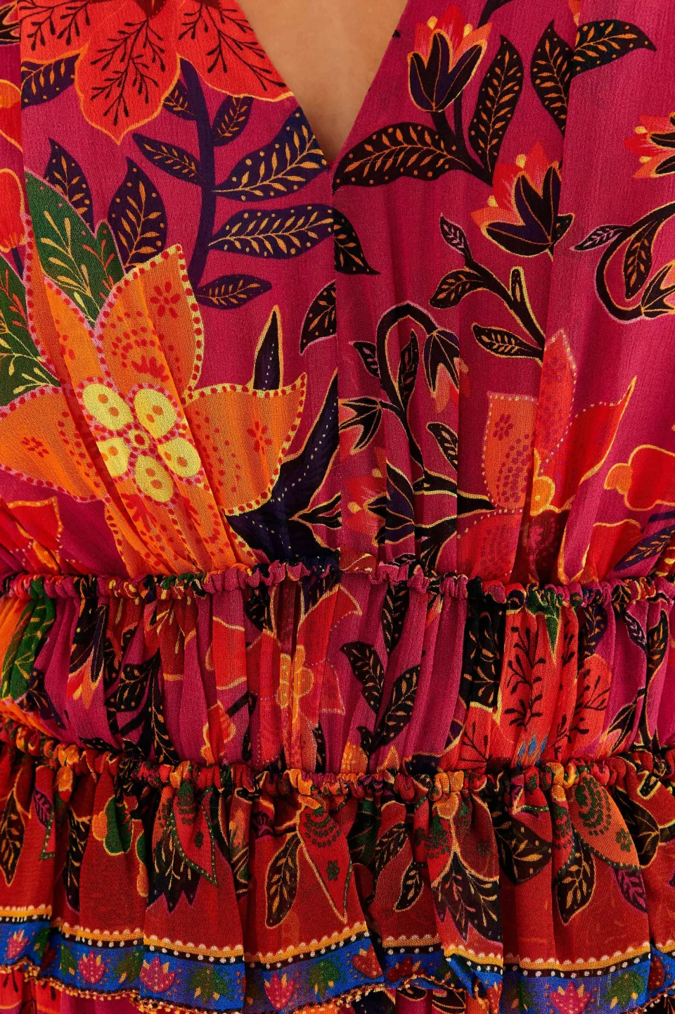 FARM Rio Pink Tropical Tapestry Mini Dress Clearance