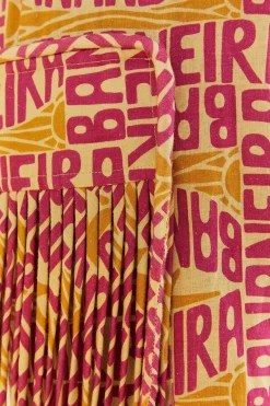 FARM Rio Pink Typographic Banana Fringe Pants Outlet