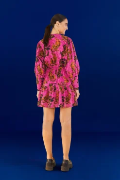 FARM Rio Pink Wild Leopards Mini Dress Best