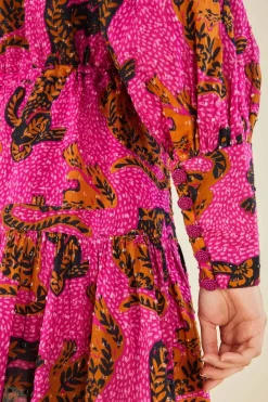 FARM Rio Pink Wild Leopards Mini Dress Best