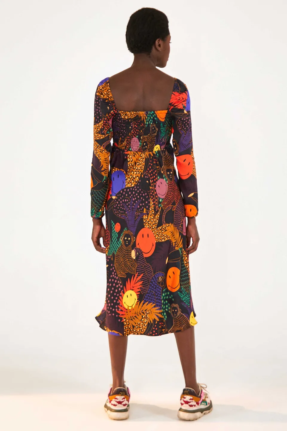 FARM Rio Pop Jungle Smiley® Midi Dress