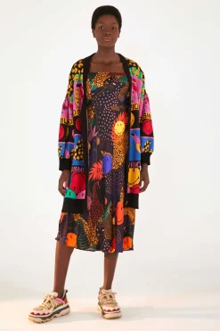 FARM Rio Pop Jungle Smiley® Midi Dress