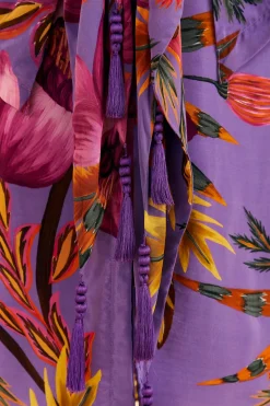 FARM Rio Purple Maxi Flowers Maxi Dress Clearance