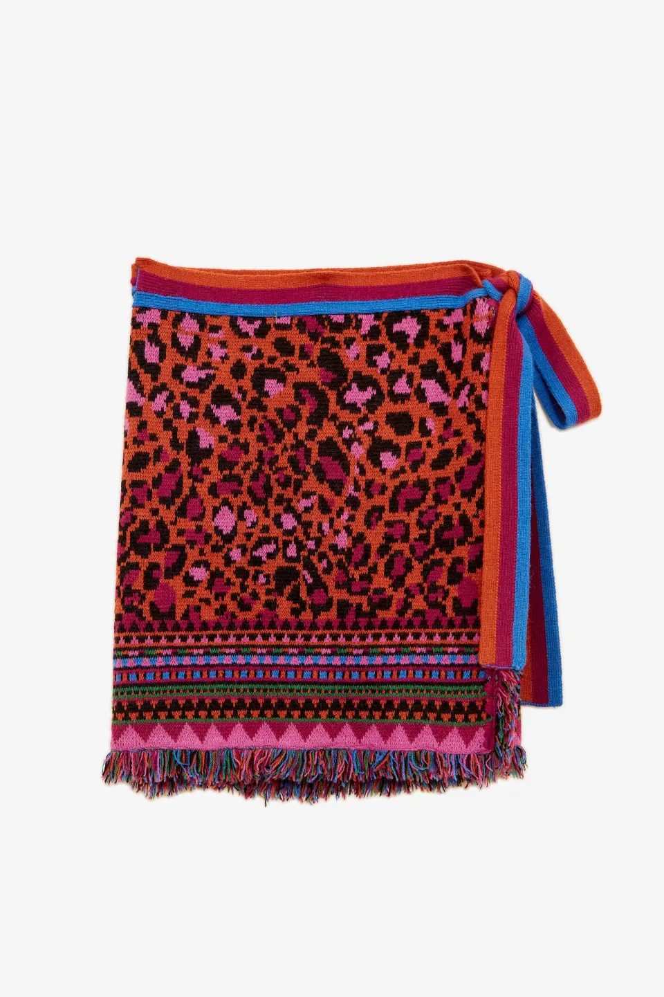 FARM Rio Red Ainika Tapestry Sweater Skirt Discount