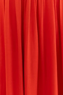 FARM Rio Red Bow Sleeveless Midi Dress Outlet