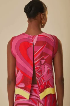 FARM Rio Red Endless Summer Crop Top Discount