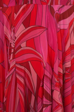 FARM Rio Red Endless Summer V Neck Midi Dress Best