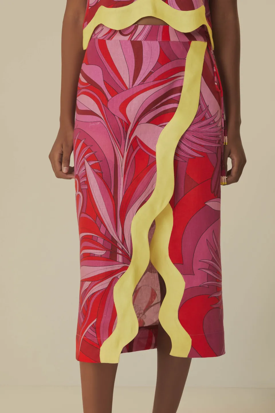 FARM Rio Red Endless Summer Wrap Skirt
