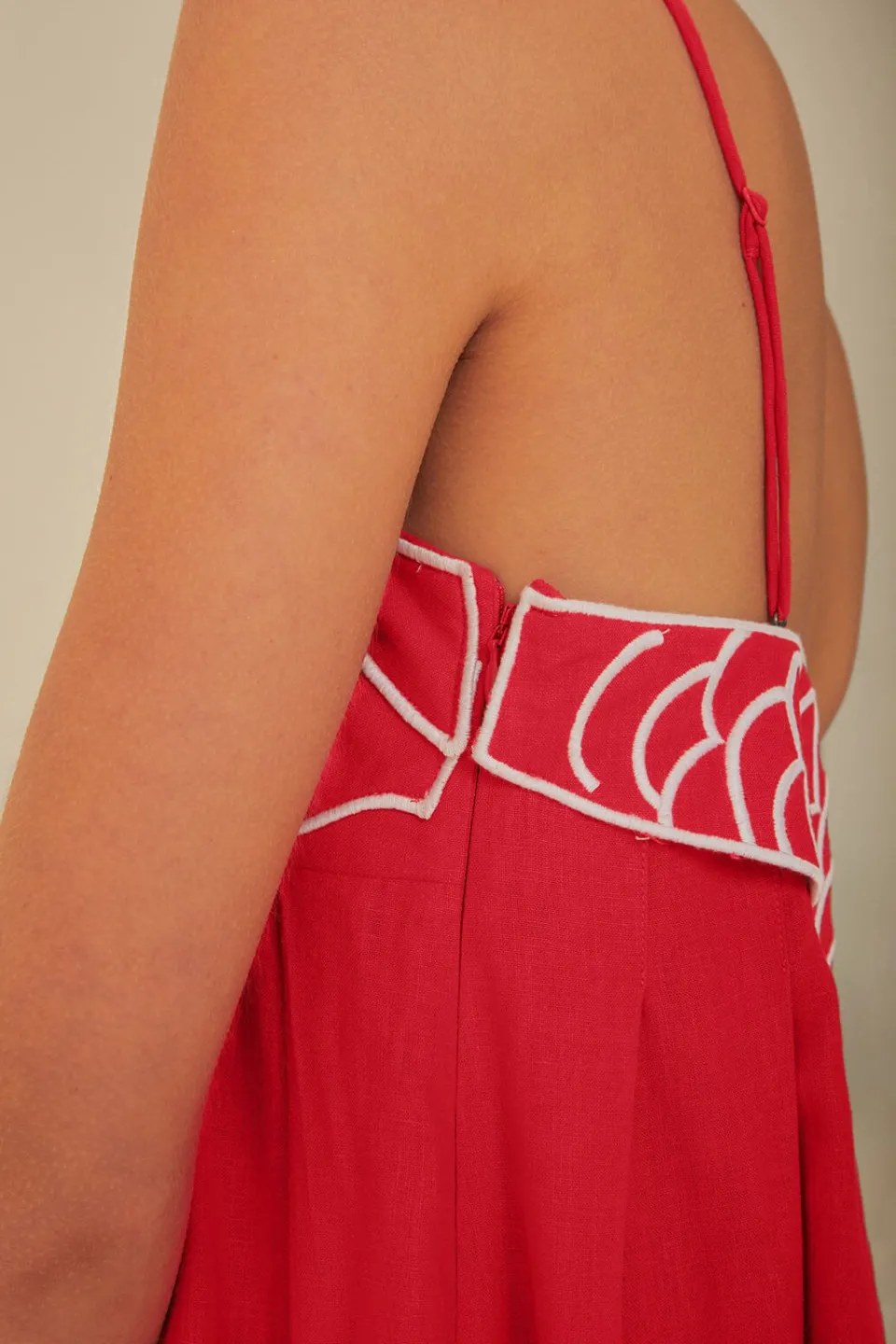 FARM Rio Red Fish Top Maxi Dress