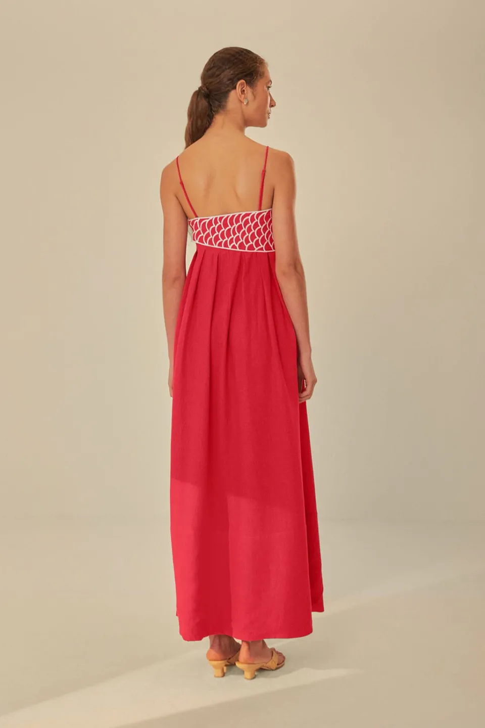 FARM Rio Red Fish Top Maxi Dress