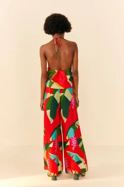 FARM Rio Red Heliconia Crop Top Discount