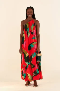 FARM Rio Red Heliconia Maxi Dress Best