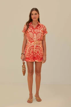 FARM Rio Red Jaipur Romper Sale