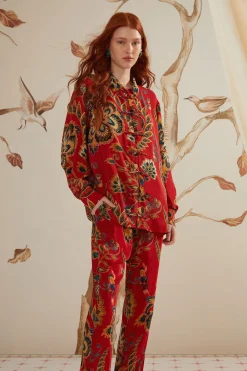 FARM Rio Red Maxi Floral Pajama Pants