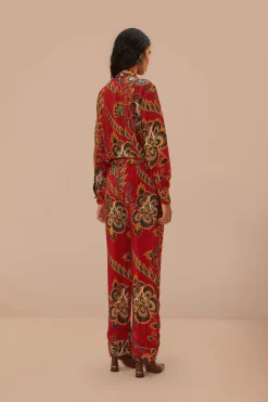 FARM Rio Red Maxi Floral Pajama Pants