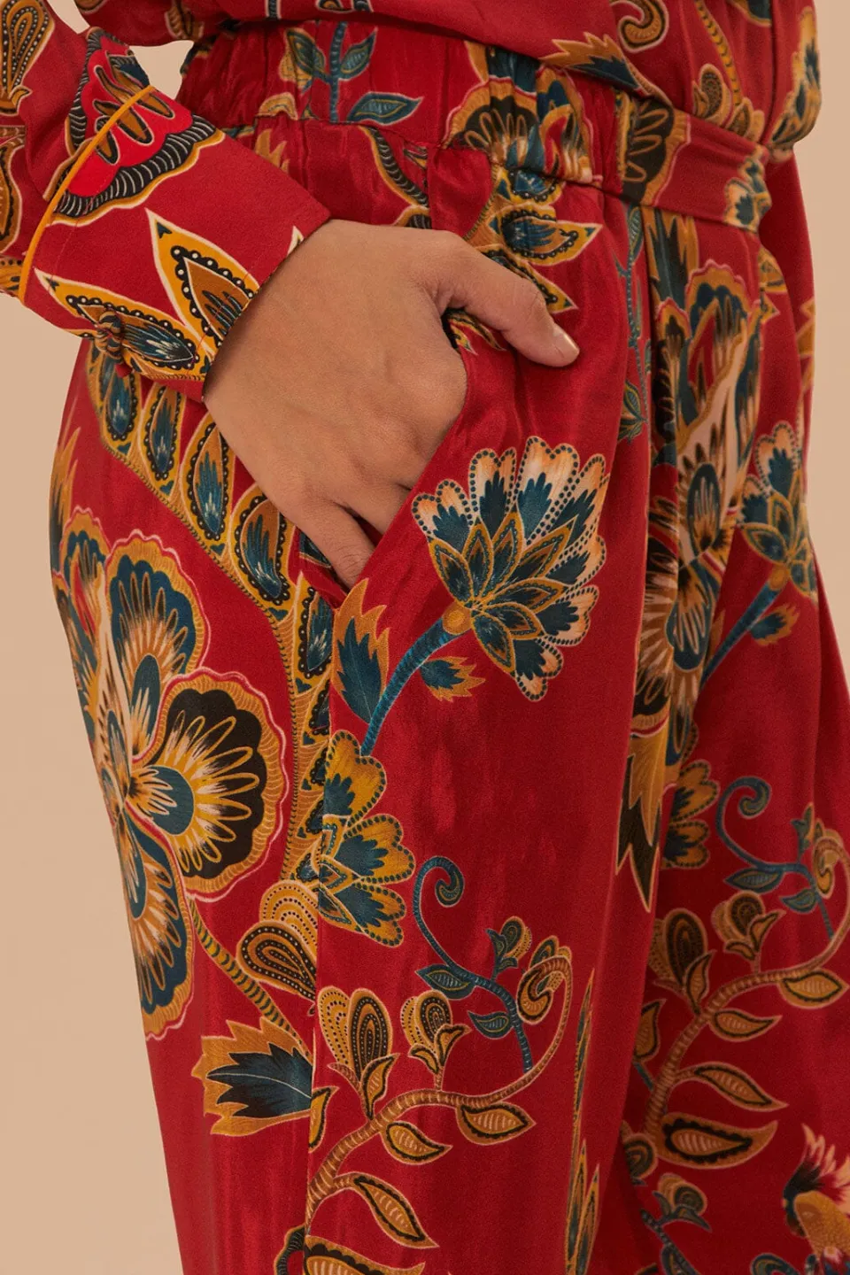 FARM Rio Red Maxi Floral Pajama Pants