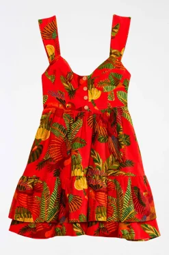 FARM Rio Red Mini Dress | Forest Birds Print Best