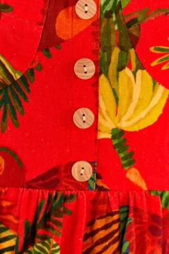 FARM Rio Red Mini Dress | Forest Birds Print Best