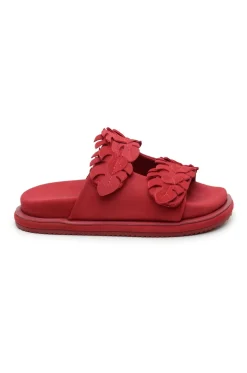 FARM Rio Red Mini Monstera Anatomic Slide Sandal