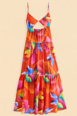 FARM Rio Red Ombre Chita Maxi Dress