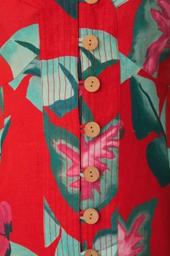 FARM Rio Red Summer Foliage Mini Dress Online