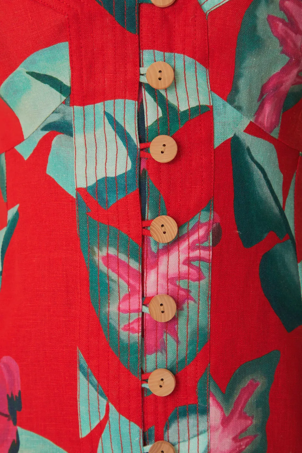 FARM Rio Red Summer Foliage Mini Dress Online