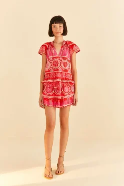 FARM Rio Red Summer Sunrise Blouse Hot