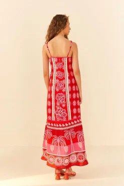 FARM Rio Red Summer Sunrise Maxi Dress Sale