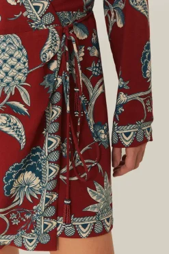 FARM Rio Red Tropical Landing Wrap Mini Dress Online