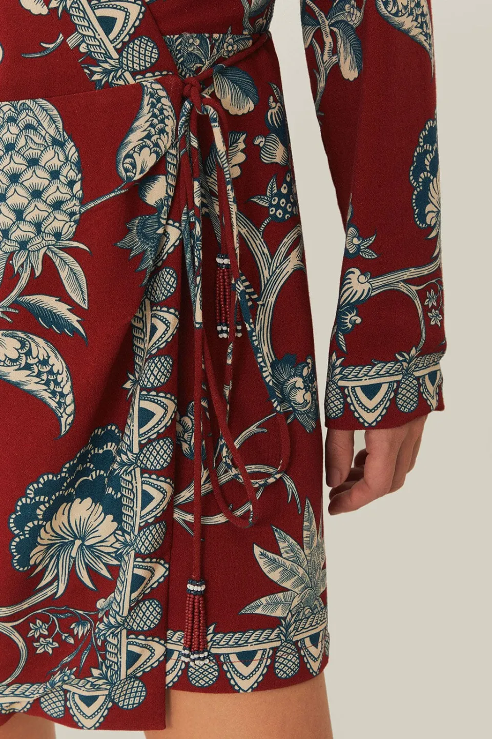 FARM Rio Red Tropical Landing Wrap Mini Dress Online