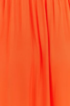 FARM Rio Red Viscose Satin Midi Dress Discount