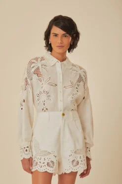 FARM Rio Richelieu Embroidered Shorts Sale