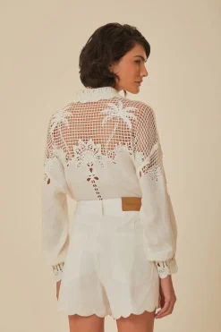FARM Rio Richelieu Embroidered Shorts Sale