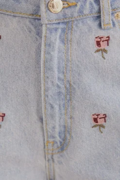 FARM Rio Rose Embroidered Denim Pants Best