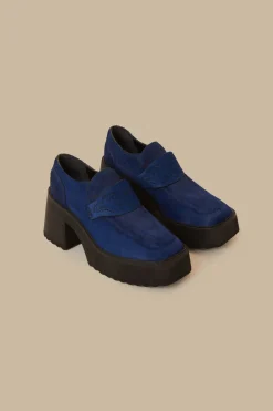 FARM Rio Royal Blue Platform Loafer Discount
