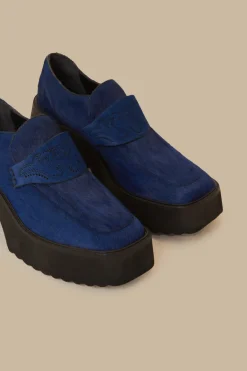 FARM Rio Royal Blue Platform Loafer Discount