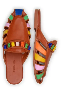 FARM Rio RUST RAINBOW BEADED MULE Clearance