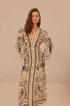 FARM Rio Sand Classic Nature Maxi Dress Hot