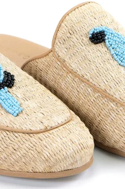 FARM Rio Sand Macaw Artisanal Loafer Mule Hot